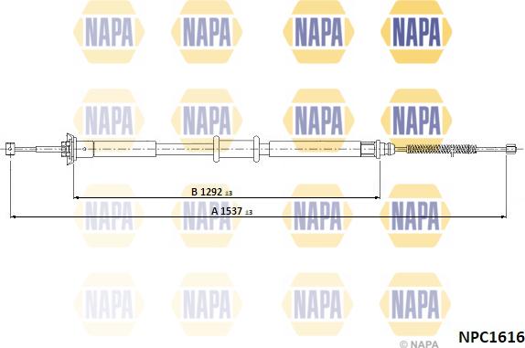 NAPA NPC1616 - Cablu, frana de parcare - allinparts.ro