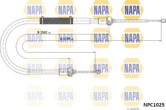 NAPA NPC1025 - Cablu, frana de parcare - allinparts.ro