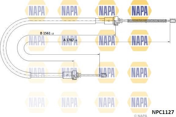 NAPA NPC1127 - Cablu, frana de parcare - allinparts.ro