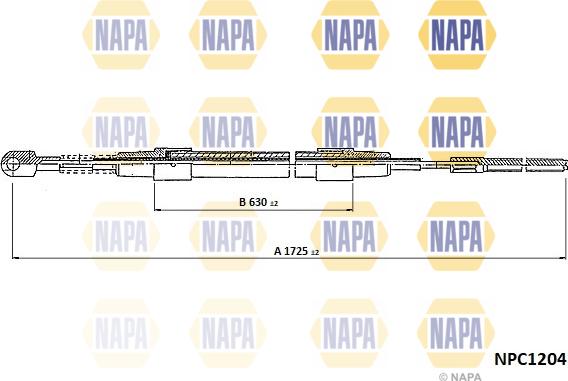 NAPA NPC1204 - Cablu, frana de parcare - allinparts.ro