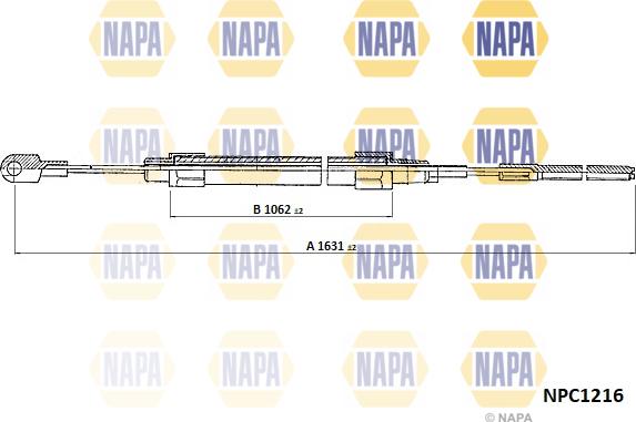 NAPA NPC1216 - Cablu, frana de parcare - allinparts.ro
