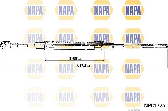 NAPA NPC1775 - Cablu, frana de parcare - allinparts.ro