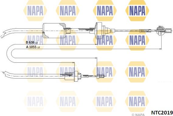 NAPA NTC2019 - Cablu ambreiaj - allinparts.ro