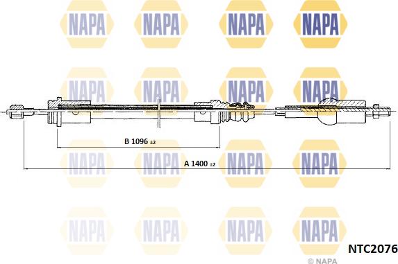 NAPA NTC2076 - Cablu ambreiaj - allinparts.ro