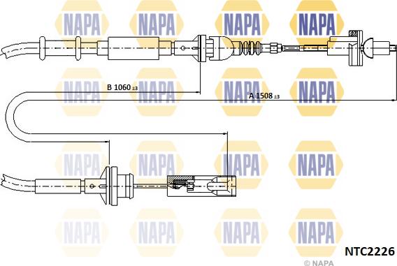 NAPA NTC2226 - Cablu ambreiaj - allinparts.ro