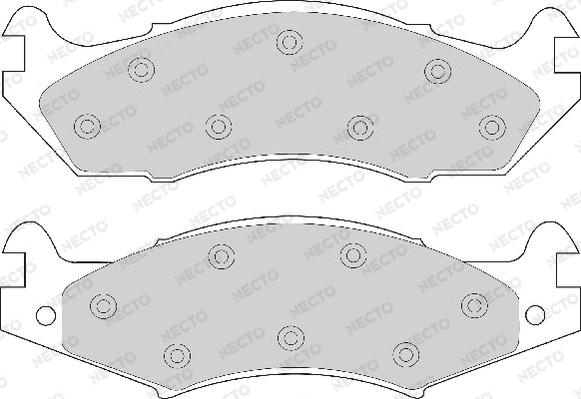 Necto FD6507A - Set placute frana,frana disc - allinparts.ro
