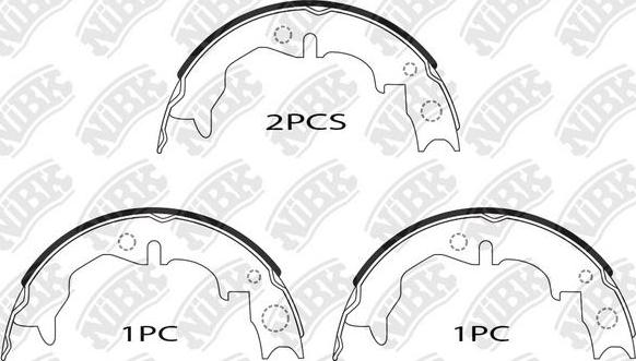 NiBK FN0692 - Set saboti frana, frana de mana allinparts.ro