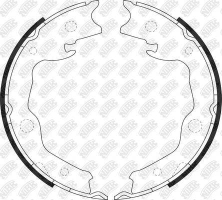 NiBK FN0621 - Set saboti frana, frana de mana allinparts.ro