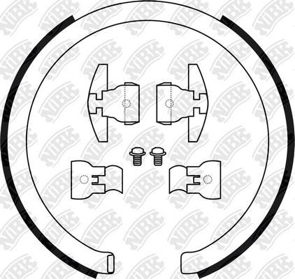 NiBK FN0705 - Set saboti frana, frana de mana - allinparts.ro