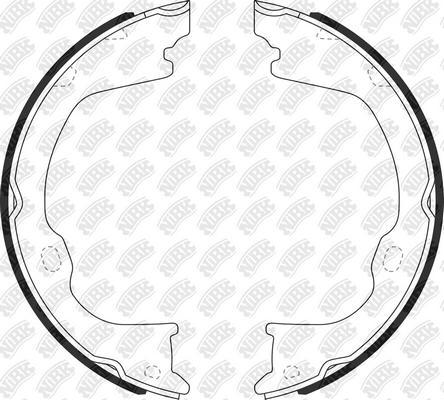 NiBK FN0714 - Set saboti frana, frana de mana - allinparts.ro