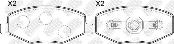 NiBK PN0881 - Set placute frana,frana disc allinparts.ro
