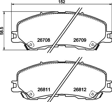 Nisshinbo NP4012SC - Set placute frana,frana disc - allinparts.ro