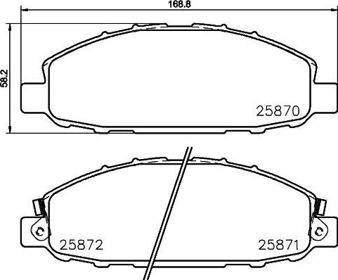 Nisshinbo NP2042 - Set placute frana,frana disc - allinparts.ro