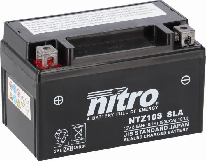 NITRO NTZ10S SLA - Baterie de pornire allinparts.ro