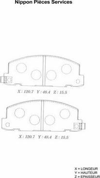 NPS I360U01 - Set placute frana,frana disc allinparts.ro