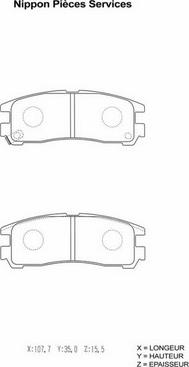 NPS M361I03 - Set placute frana,frana disc allinparts.ro