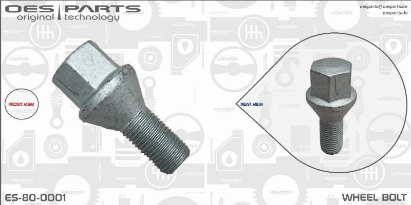 OES PARTS ES-80-0001 - Surub roata - allinparts.ro