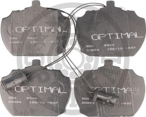 OPTIMAL 9334 - Set placute frana,frana disc allinparts.ro