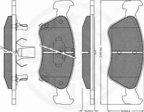 OPTIMAL 10267 - Set placute frana,frana disc allinparts.ro