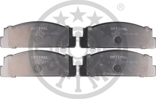 OPTIMAL 3512 - Set placute frana,frana disc - allinparts.ro