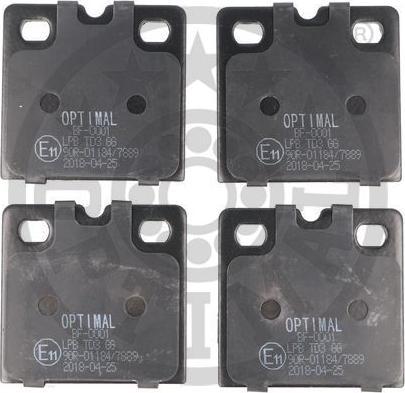 OPTIMAL BF-0001 - Set placute de frana,frana de parcare cu disc allinparts.ro