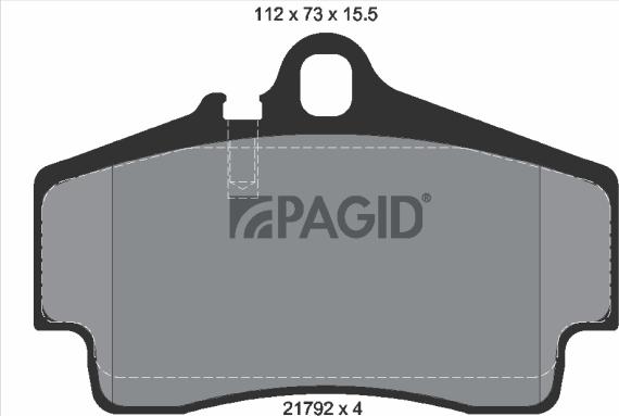 Pagid T5125N - Set placute frana,frana disc allinparts.ro