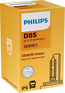 PHILIPS 12411C1 - Bec, far principal allinparts.ro
