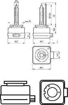 PHILIPS 85415XV2S2 - Bec, far principal allinparts.ro