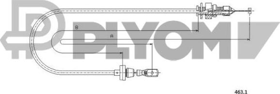 PLYOM P019002 - Cablu acceleratie - allinparts.ro