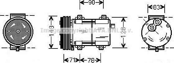 Prasco FDAK283 - Compresor, climatizare allinparts.ro