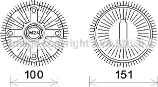 Prasco FDC448 - Cupla, ventilator radiator - allinparts.ro