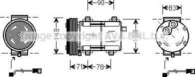 Prasco FDK283 - Compresor, climatizare allinparts.ro