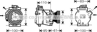 Prasco RTK368 - Compresor, climatizare - allinparts.ro
