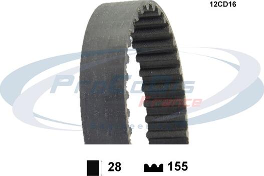 Procodis France 12CD16 - Curea de distributie allinparts.ro