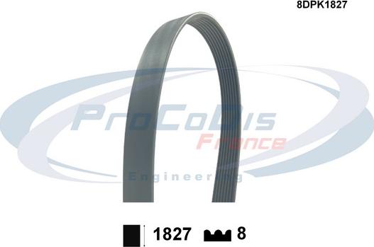 Procodis France 8DPK1827 - Curea transmisie cu caneluri - allinparts.ro