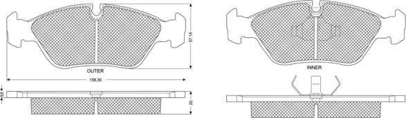 Procodis France PF1129 - Set placute frana,frana disc allinparts.ro