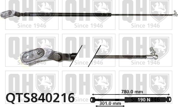 Quinton Hazell QTS840216 - Amortizor portbagaj - allinparts.ro