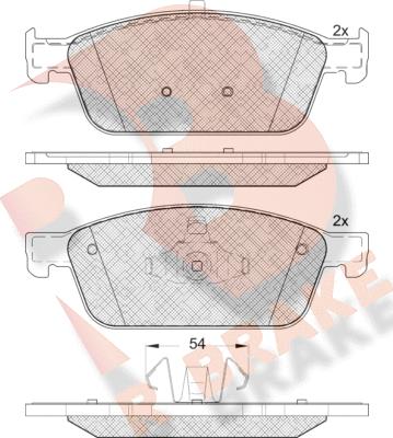 R Brake RB2134 - Set placute frana,frana disc - allinparts.ro