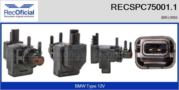 RECOFICIAL RECSPC75001.1 - Convertor presiune, esapament allinparts.ro