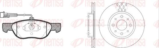 Remsa 8587.01 - Set frana, frana disc - allinparts.ro