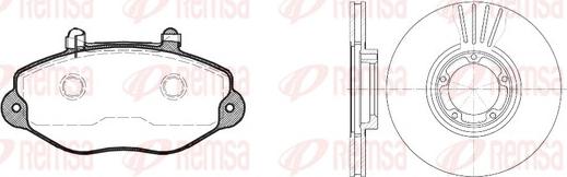 Remsa 8392.01 - Set frana, frana disc allinparts.ro