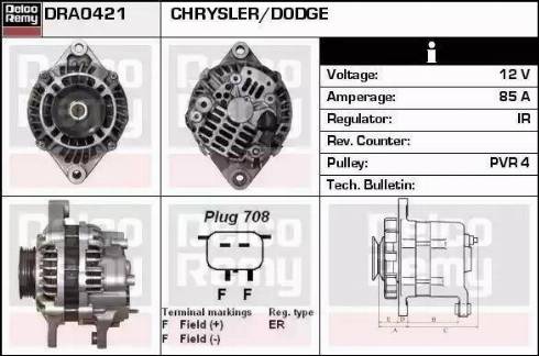 Remy DRA0421 - Generator / Alternator allinparts.ro