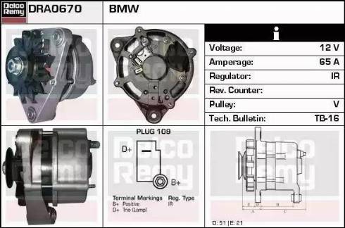 Remy DRA0670 - Generator / Alternator - allinparts.ro