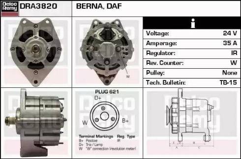 Remy DRA3820 - Generator / Alternator allinparts.ro
