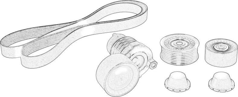 RENAULT 117204083R - Set curea transmisie cu caneluri allinparts.ro