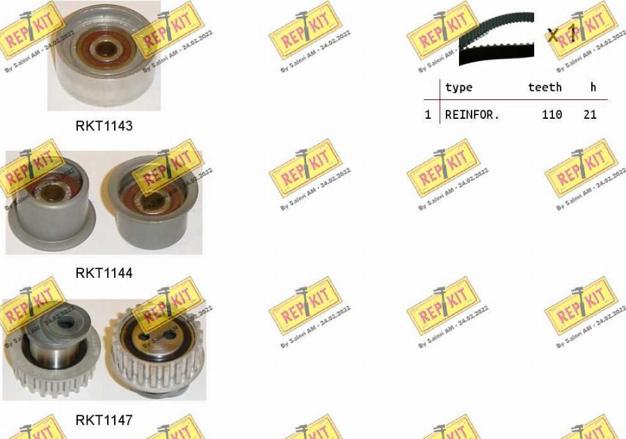 REPKIT RKTK1002 - Set curea de distributie - allinparts.ro