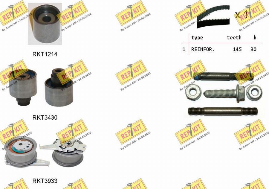 REPKIT RKTK1288 - Set curea de distributie allinparts.ro