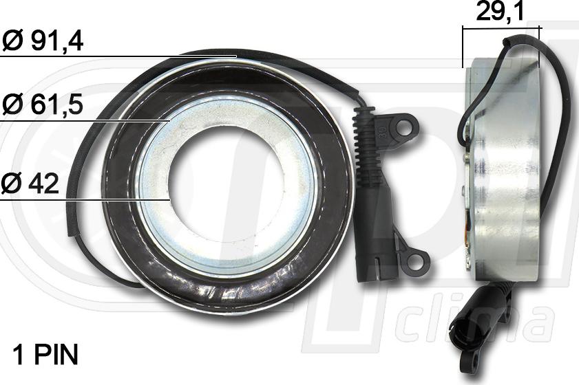 RPL QUALITY APBOCA0002 - Bobina, ambreiaj magnetic compresor - allinparts.ro