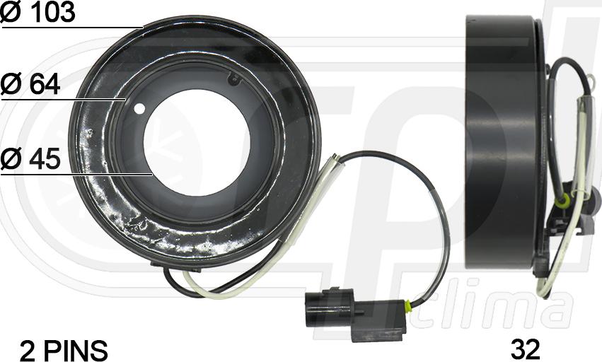 RPL QUALITY APBOSD0036 - Bobina, ambreiaj magnetic compresor allinparts.ro