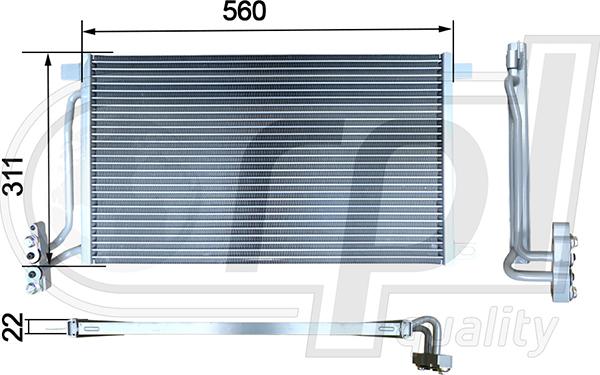 RPL QUALITY APCDBW5011 - Condensator, climatizare - allinparts.ro